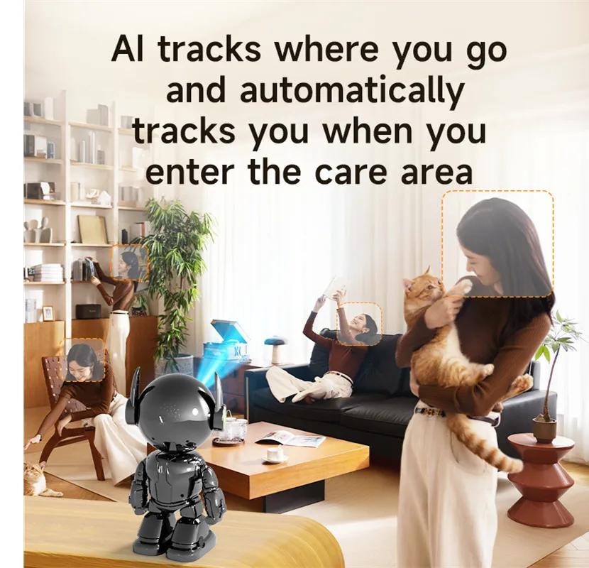 2MP 1080P Hi-Easy APP Telecamera dome IP PTZ wireless Visione notturna a colori AI Rilevazione umanoide Monitor CCTV di sicurezza domestica