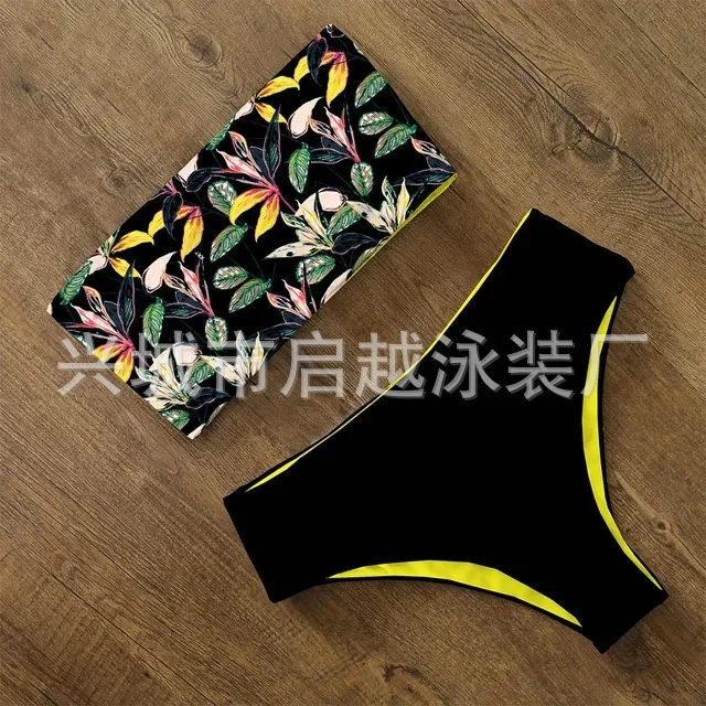 Bikini 2022 Swimwear Swimsuit Women Print High Waist Bikini Set  Bathing Suit Female Beach Wear Biquini