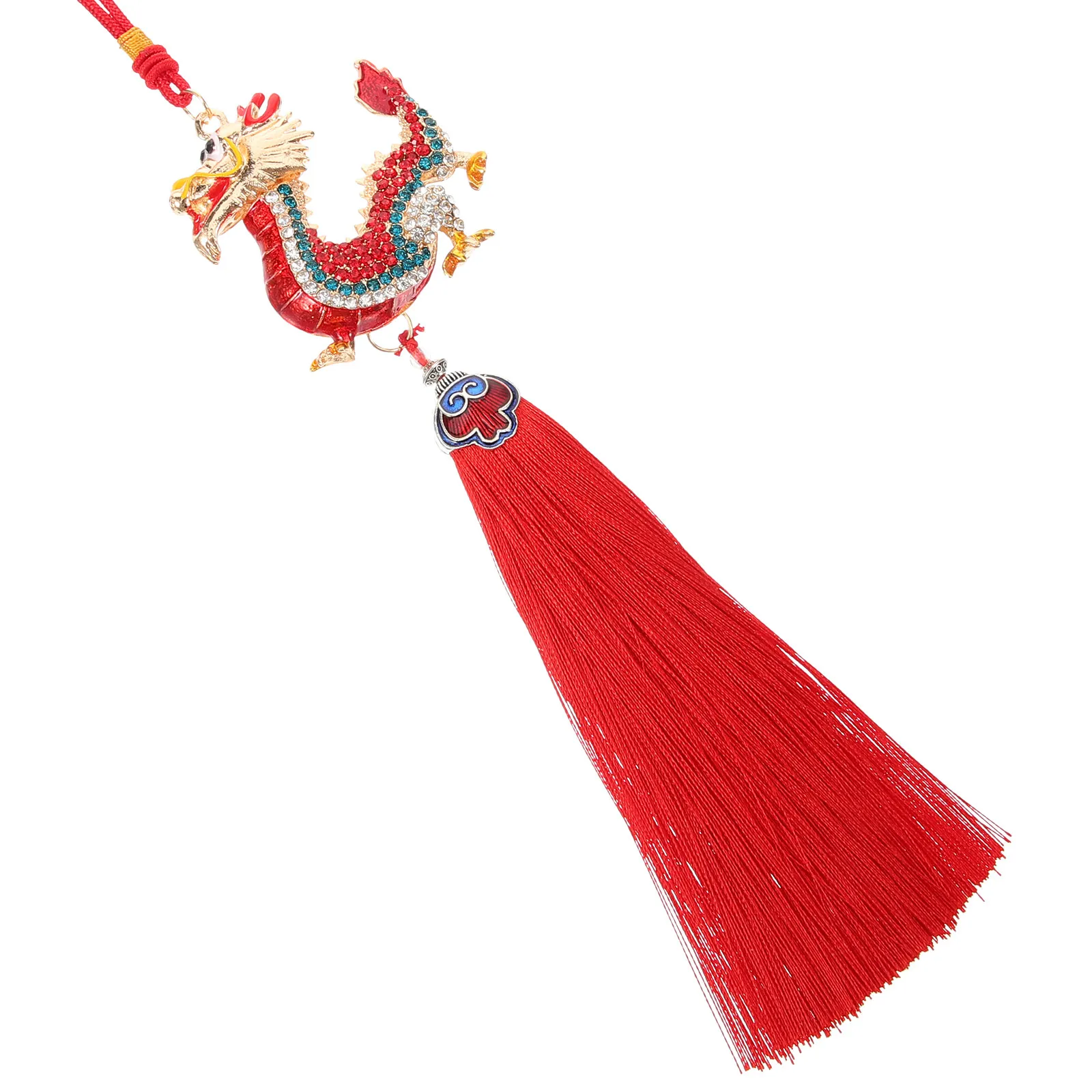 Modern Dragon Car Hanging Decoration 3D Retro Pendant for Rear View Mirror Accessories Alloy Phone Keychain Charm