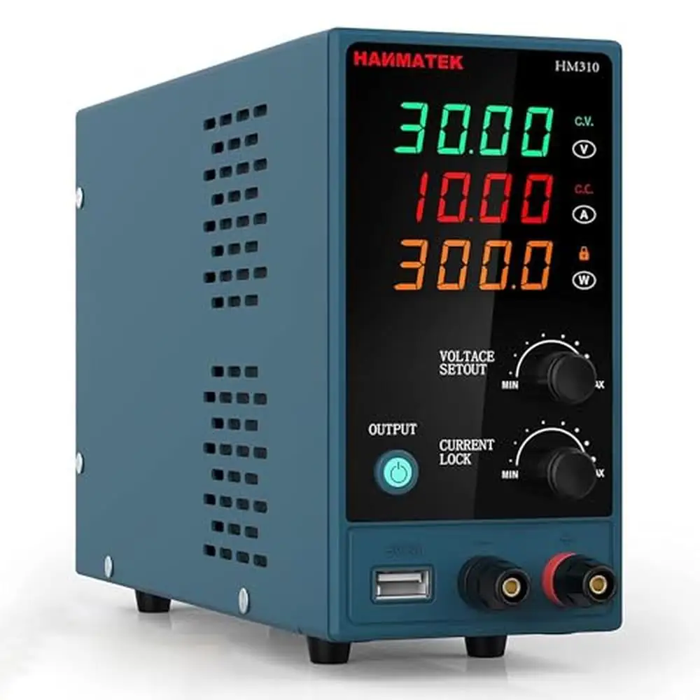 Digital Bench Power Supply HM310 Mini Variable 0-30V 0-10A Output Enable Safety Protection USB Charging