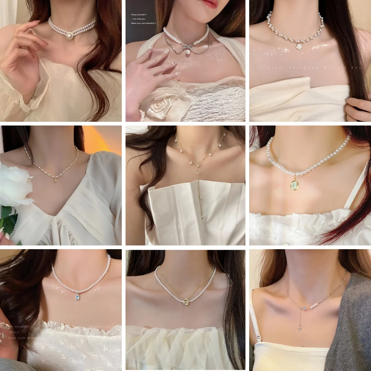 WANZHI New Gentle Bow Pearl Necklace for Women Exquisite Luxurious Collarbone Chains Fashionable Versatile Jewelry Accessories