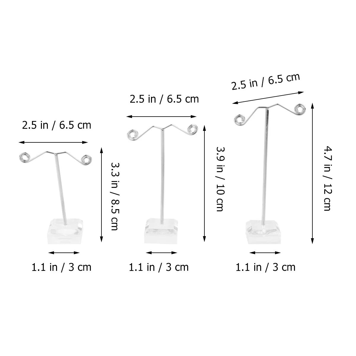 1 مجموعة الاكريليك قاعدة الحديد رف مجوهرات عرض موقف حلقة صغيرة التخزين المنظم ل أقراط أساور القلائد متجر المنزل #1