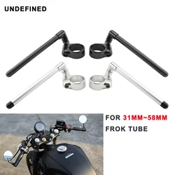 Universal Motorcycle Handlebar Handle Bar Clip On Ons Fork 31 32 33 35 36 37 39 41 43 50 51 52 58mm Cafe Racer Rised Riser Clamp