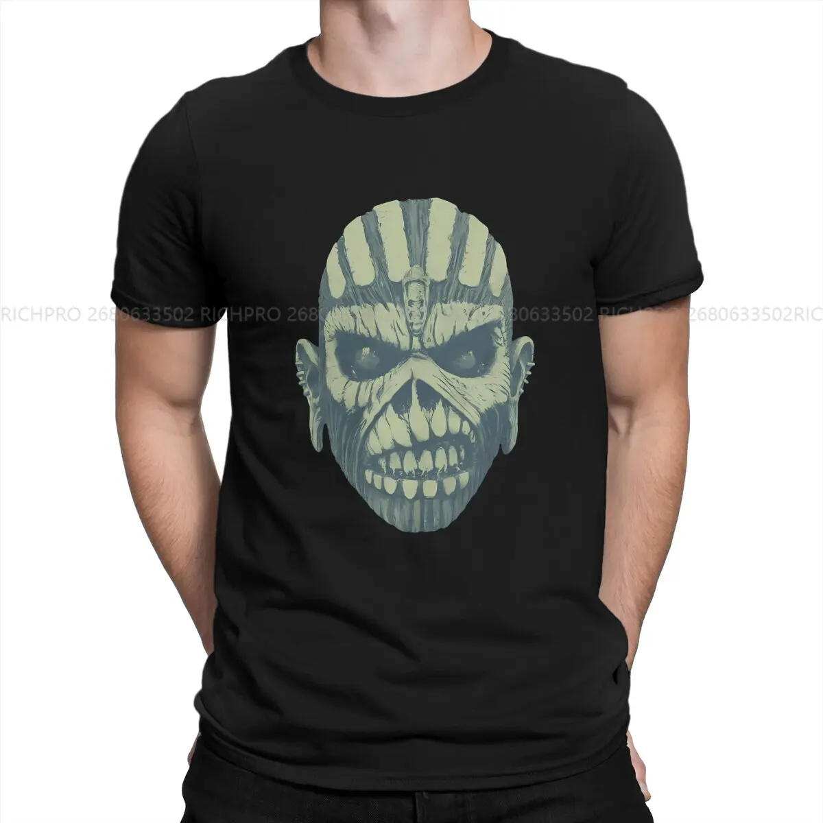 Mayan Eddie TShirt For Men HEAVY METAL Clothing Novelty Polyester T Shirt Comfortable