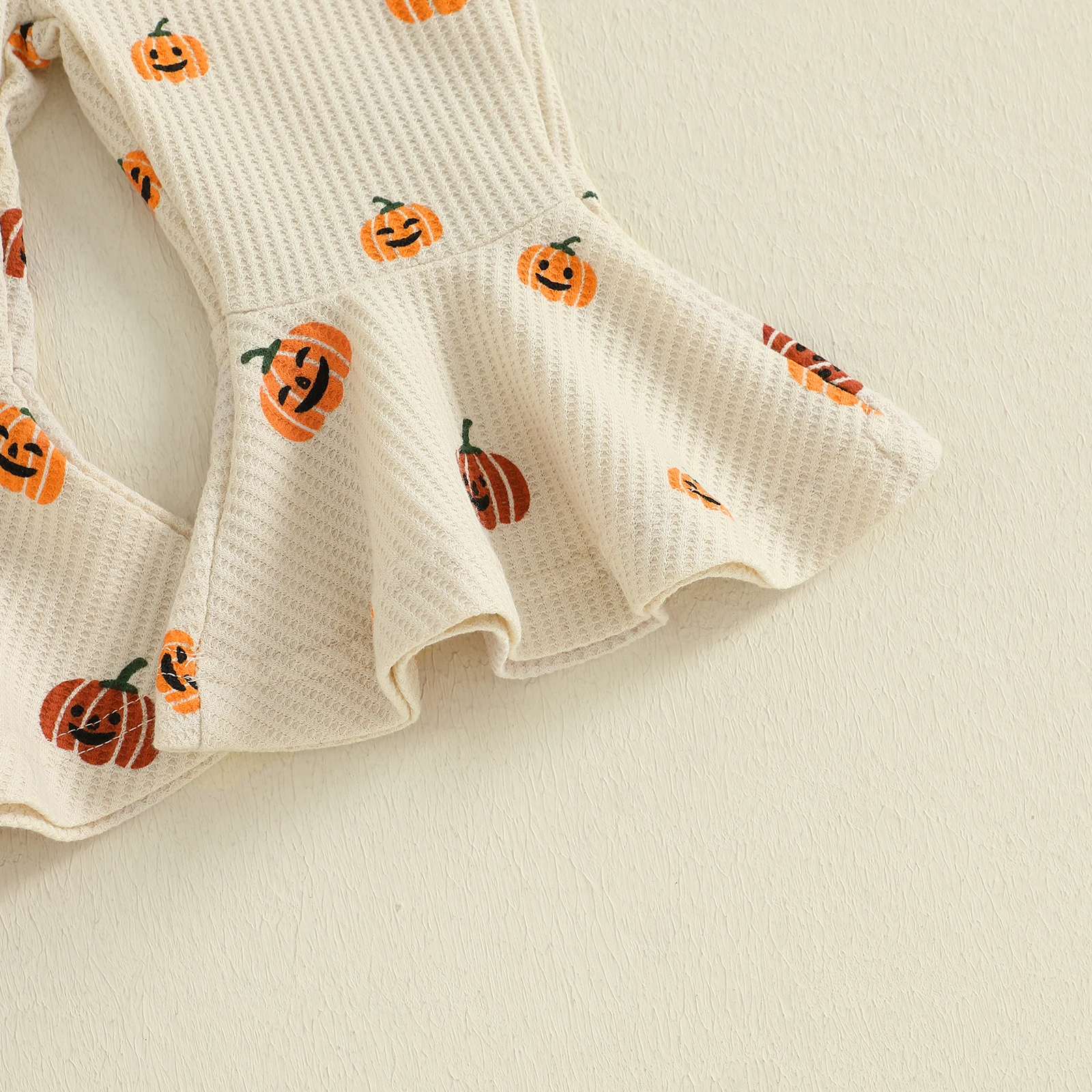 Pumpkin Print Girl Overalls 6