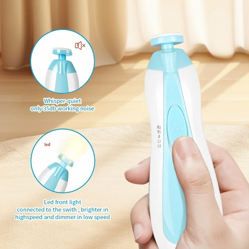 Manicure Suit Portable Grinder Electric Anti-scratch Six-in-one Multi-head Baby Nail Children Anti-meat Nail Clipping