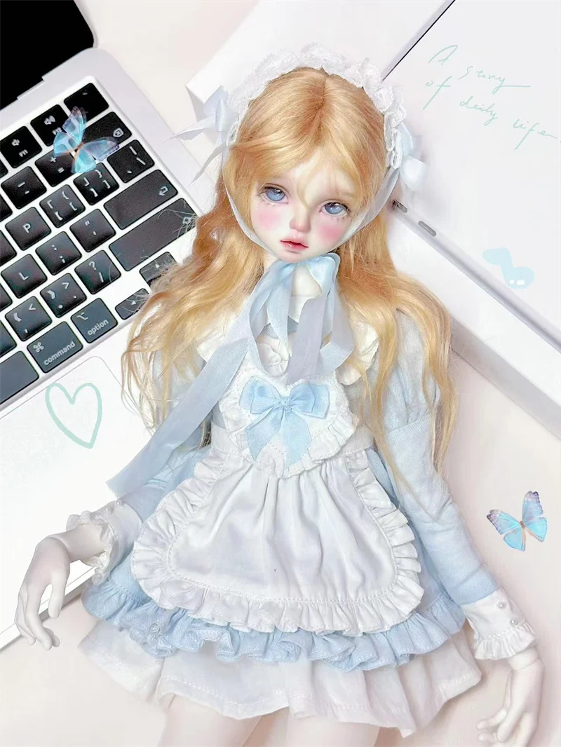 

[Love Maid] 5-piece Set Short Skirt BJD Doll Dress Clothes Girls Cute 1/4 1/6 Multi-color Black Blue Pink Gifts Doll Accessories