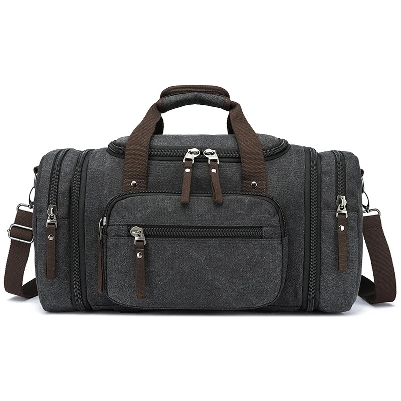 Travel bag - Cross-border outdoor casual canvas bag - Business handbag - Cross-body - Extra-large capacity canvas travel bag