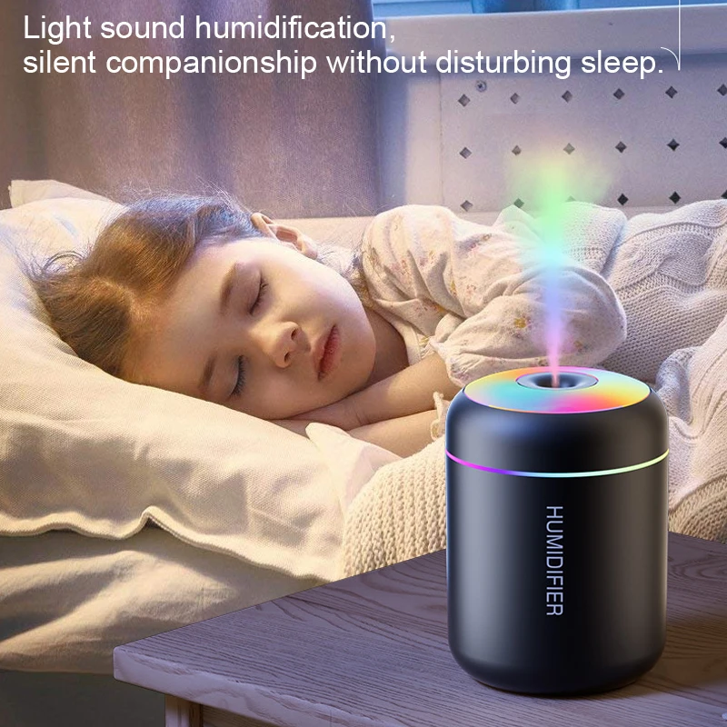 180ML USB Aroma Diffuser Mini Air Humidifier Essential Oil Purifier Night Lights Fragrance Cool Mist Maker for Car Home Bedroom