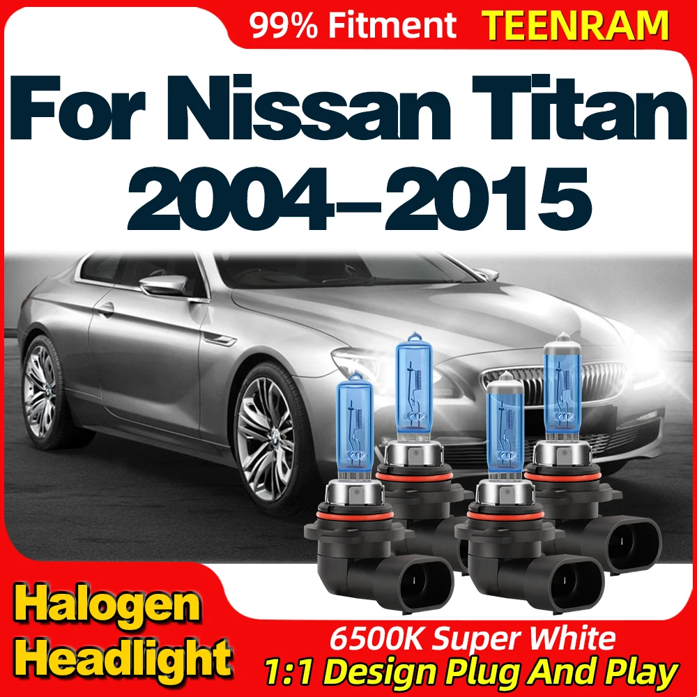 

200W Car Lights 24000LM Auto Halogen Head Lamps 6500K Super White For Nissan Titan 2004-2008 2009 2010 2011 2012 2013 2014 2015