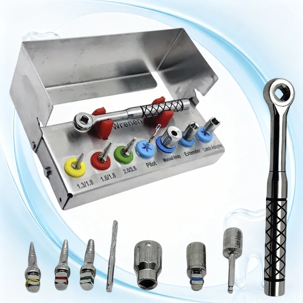 Dental Implant Removal Kit Bone Expander SOS Set Ratchet Wrench Broken Fixture Extractor Tool