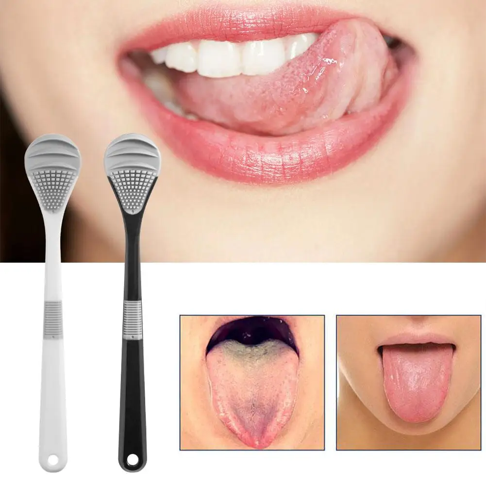 Double Side Tongue Cleaner Brush For Tongue Cleaning Oral Hygiene Tools Tongue Scraper Toothbrush Fresh Breath tongue scraper