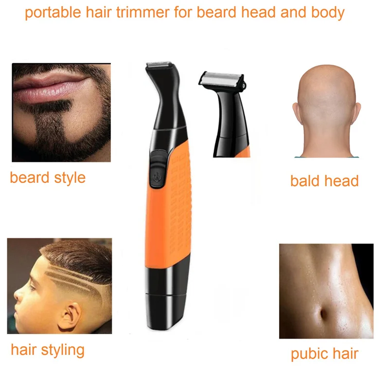 Men Pubic Hair Trimmer Male Intimate Part Clipper Wet Dry Groin Razor Electric Body Hair Removal Face Beard And Mustache Style