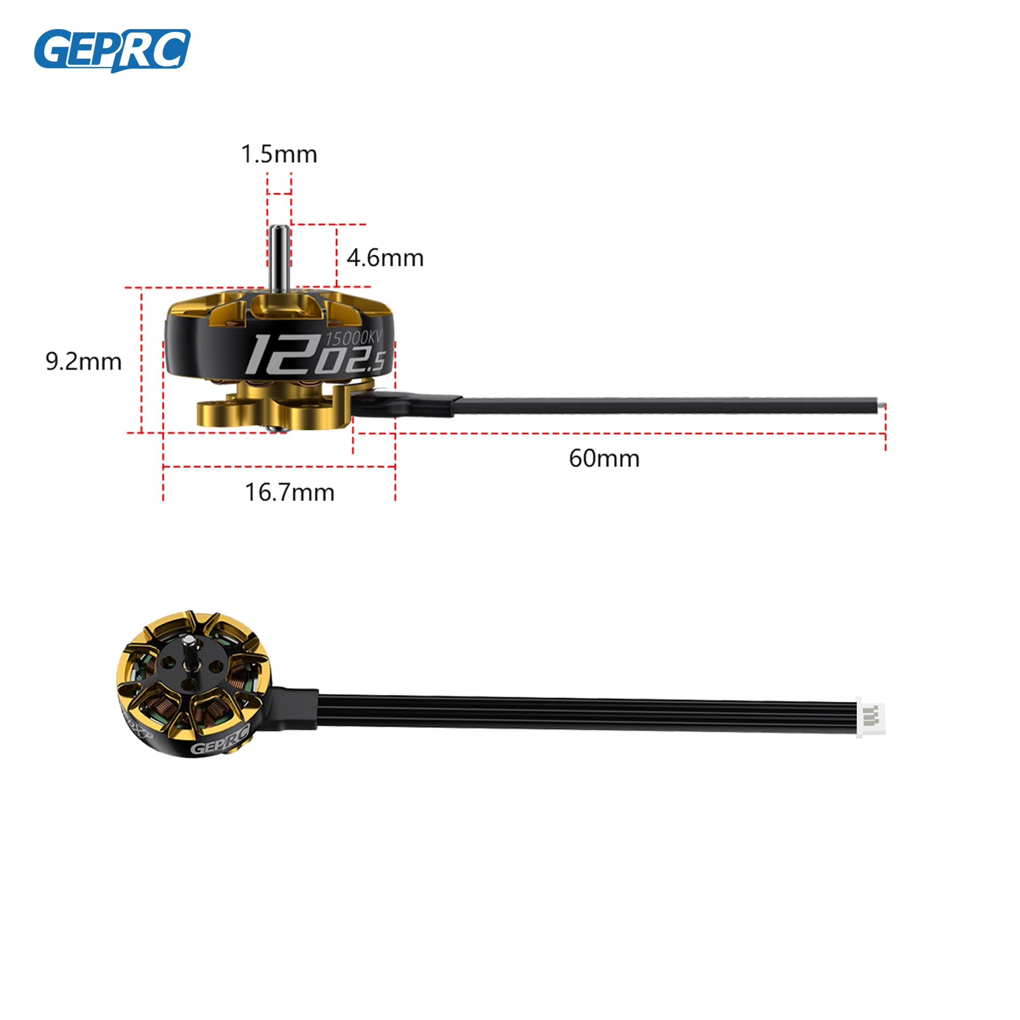 

GEPRC SPEEDX2 1202.5 Двигатель 10000KV/15000KV 1-2S Lipo 12-20A Высокопрочный для 2-3-дюймового FPV Racing RC Drone Multicopter