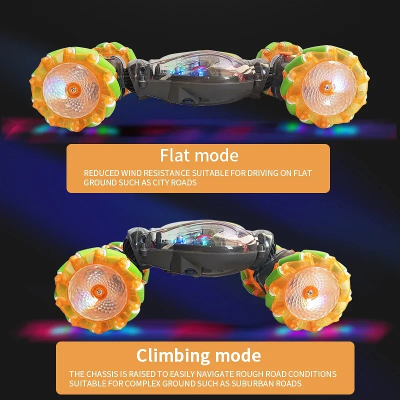 JC021 RC Spray Stunt Drift Auto Twist 4CH Geste Induktion kinder Spielzeug Dual Fernbedienung Klettern Fahrzeug Mit Lichter Musik