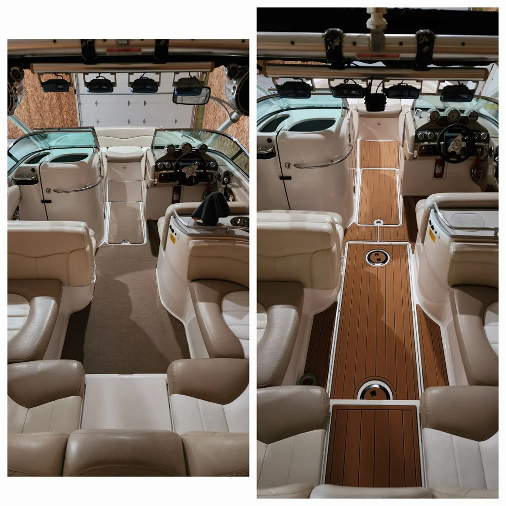 

2004-2011 Mastercraft X80 Платформа для плавания Кокпита Pad Лодка Пена EVA Напольный коврик из тикового дерева SeaDek MarineMat Gatorstep Стиль Самоклеящийся