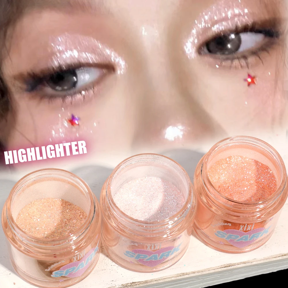 Explosion Flash Highlighter Powder Waterproof High Gloss Glitter Body Bronzer Highlight Natural Brightening Fairy Shiny Powder