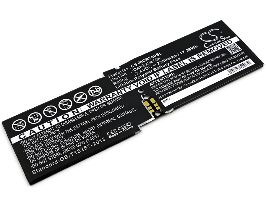 Tablet Battery For Surface Book 1 CR7 CR7-000 1703 2 CR7-00007  CR7 13.5  1  00005 Volts 7.4  Capacity 2350mAh / 17.39Wh