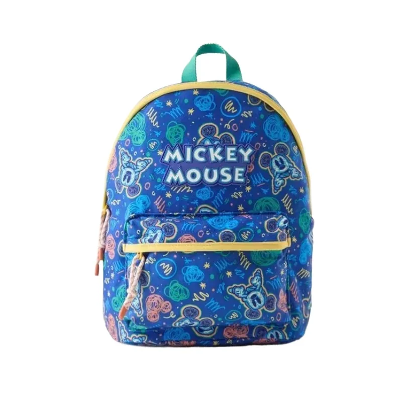 Disney Mickey Mouse Cartoon Fashion Backpack Women\'s Minnie Canvas School Bag Fashion Large Capacity Backpack Girls Mochila