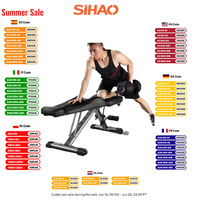 Sihao Dumbbell Bench Multi-function Dumbbells Stool Height Adjustable Fitness Sit Up Bench Chair Exercise for Home Gym Full Body