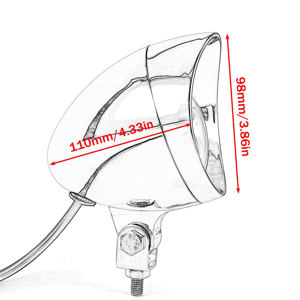 Motorcycle LED Fog Lights Front Headlight Lamp DC12V For Harley Bobber Chopper Cruisers Touring Custom Cafe Racer view 6