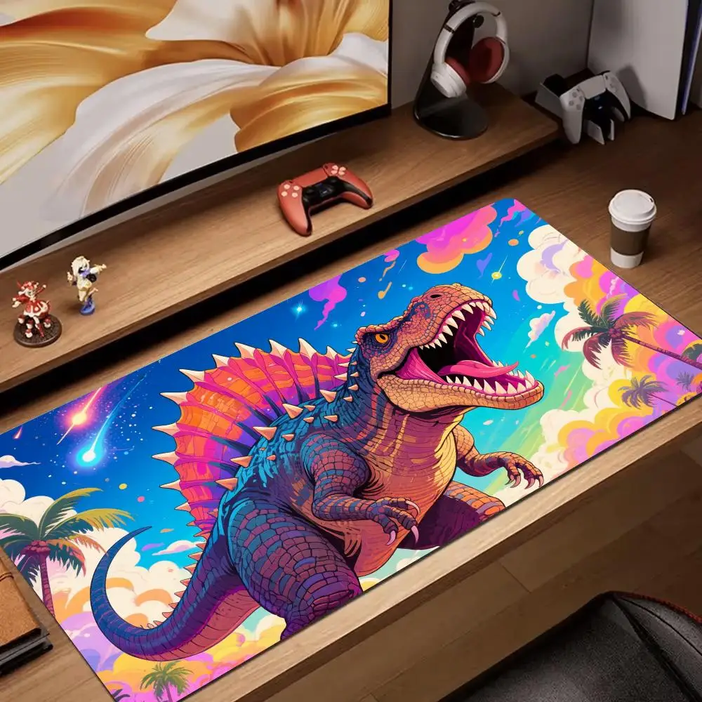 

Dinosaur Art Design anime Mouse Pad rubber anti-slip Desk Mat gamer pc accessories Gaming mat keypad expansion mousepad