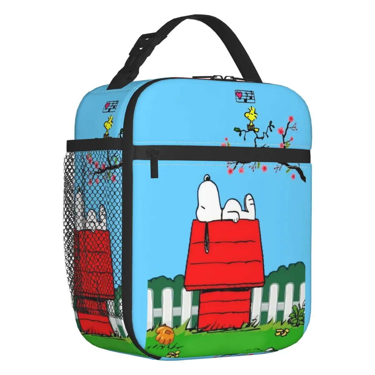 Custom S-Snoopys Cartoon   Anime Insulated Lunch Bags for Outdoor Picnic Waterproof Thermal Cooler Lunch Box Women Kids