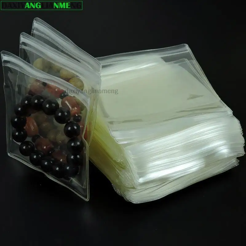 100pcs/lot 20sizes Transparent PVC Packaging Jude Earring Plastic Bags Jewelry Storage Bags Anti Oxidation Zipper Lock Bag