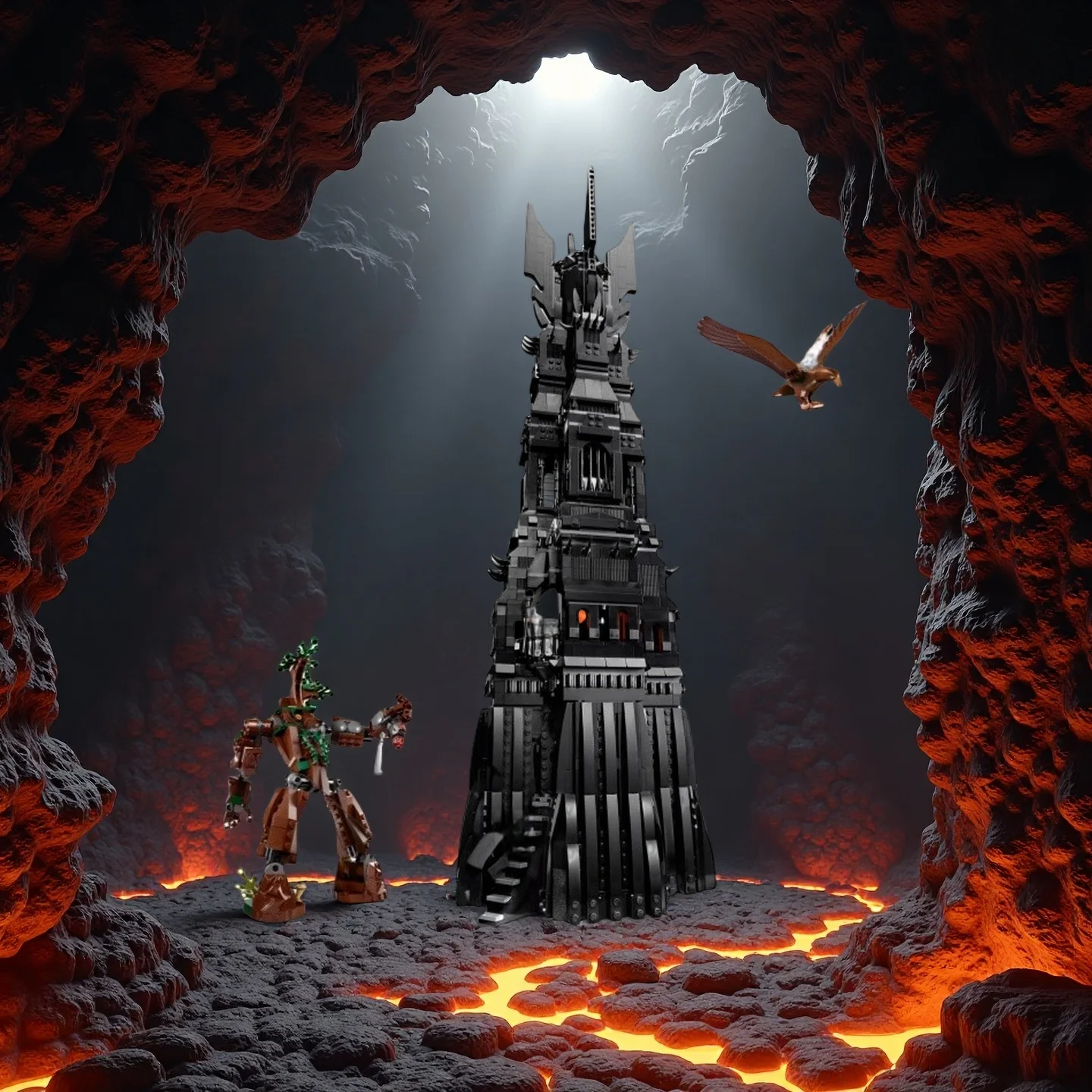 

2359pcs Lord Rings Tower Model Kit Creative Huge Puzzle Toy Building Blocks Creative Model Boy Birthday Gift