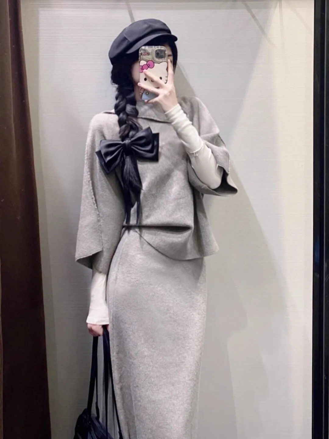 الحلو Batwing Sve محبوك سترة فضفاضة تناسب عادية Sle ألياف البوليستر عادية فضفاض تريكو ربيع الخريف وصول جديد #1