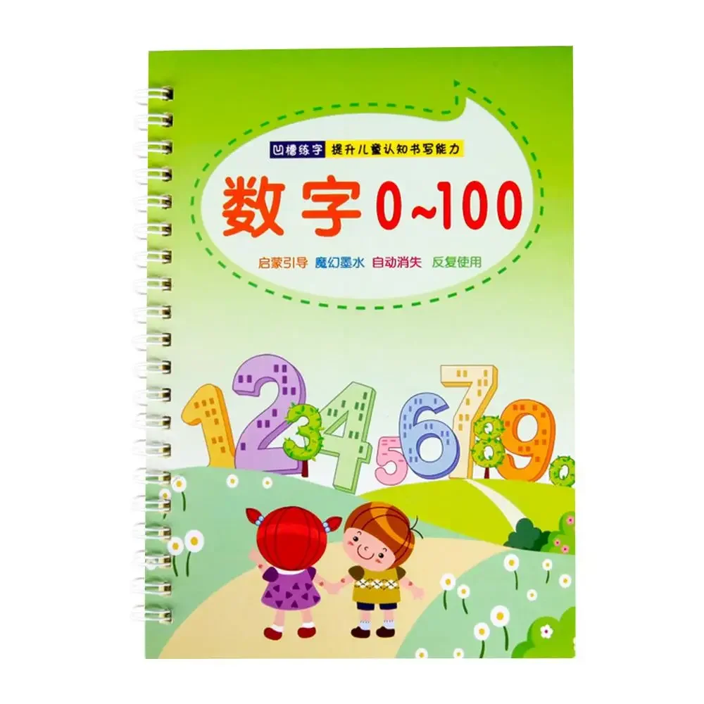 Reusable Copybook For Calligraphy Learn Alphabet Painting Arithmetic Math Children Handwriting Practice Books Baby Toys