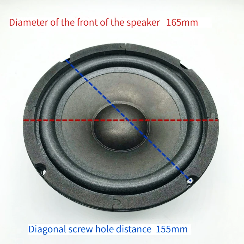 SOTAMIA 1pcs 6.5 Inch Mid Bass Speaker 8 Ohm 60W Paper Cone Foam Edge 100 Magnetic Bass Fever Grade HIFI Home Music Speaker