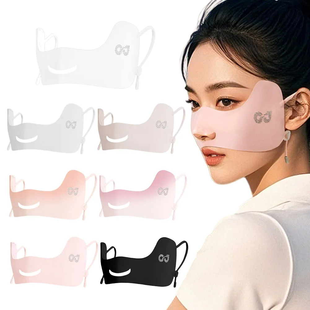 

Sunscreen Mask Breathable Anti-UV Mask Ice Silk Face Shield Thin Face Scarf for Driving Cycling Running