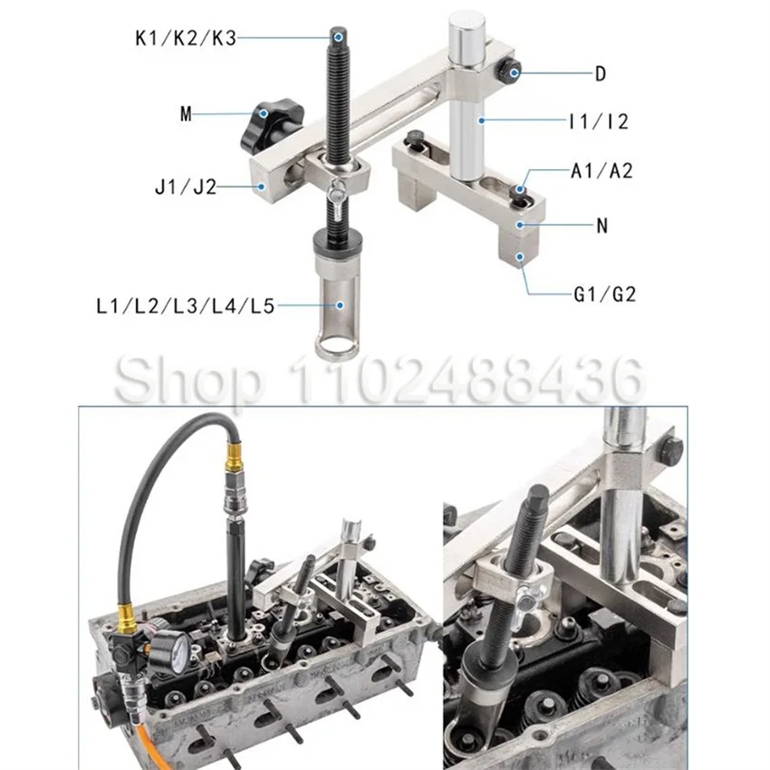 Valve Spring Compressor Stem Oil Seal Replacement Removal Tool Is Suitable For Most Cars