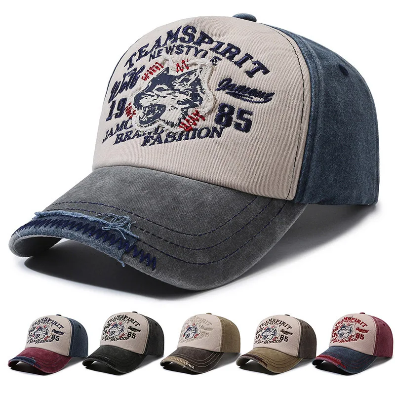 

For Men And Women Korean Version Trendy Fashion Baseball Cap Outdoor Versatile Sports Sun Hat Washed Vintage Distressed Dad Hat