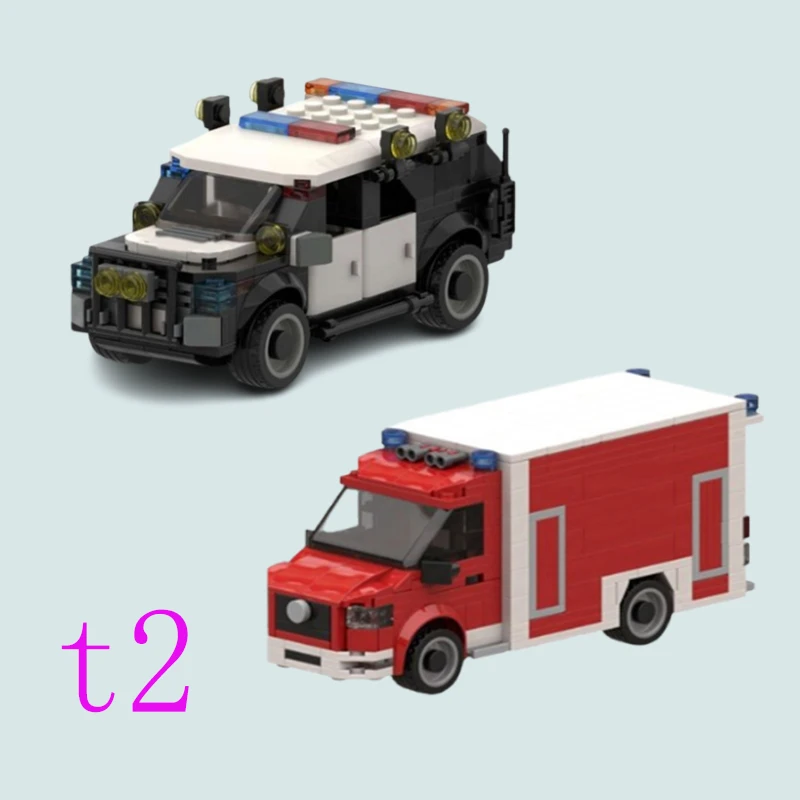 

Spot small particle assembly building blocks MOC-52947 37375 city vehicle rescue vehicle educational toy building model gift set