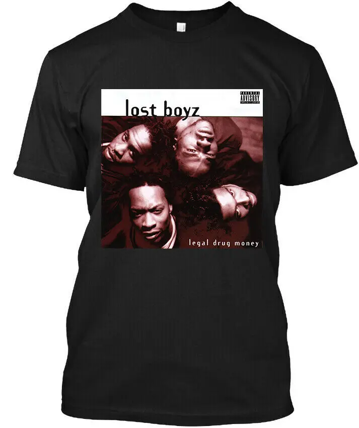 

Футболка NWT Lost Boyz, американская хип-хоп группа легальных денежных купюр, музыкальный логотип, летняя Роскошная брендовая Ретро футболка оверсайз