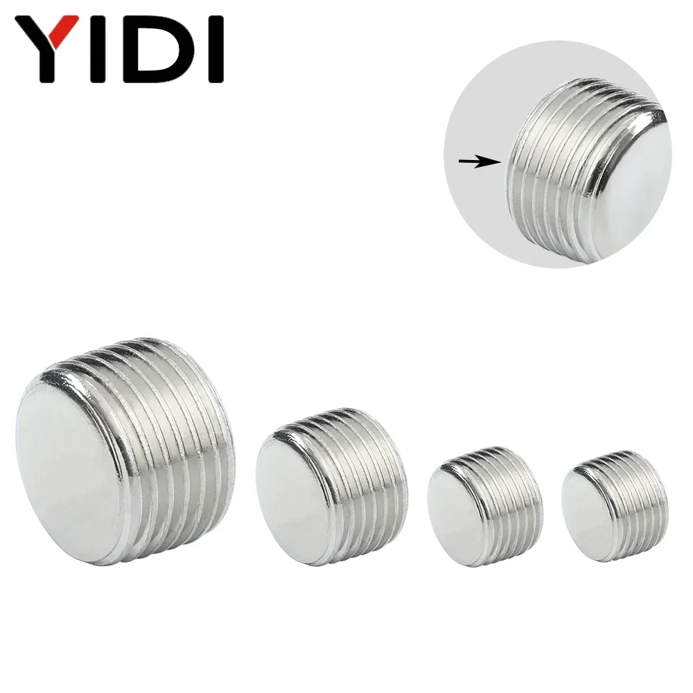 5/10/20pcs Pneumatic Connection Air Hose Tube Pipe Plug Fitting Fittings Connector Male Thread stop end Kit Set 1/2 3/8 1/4 1/8