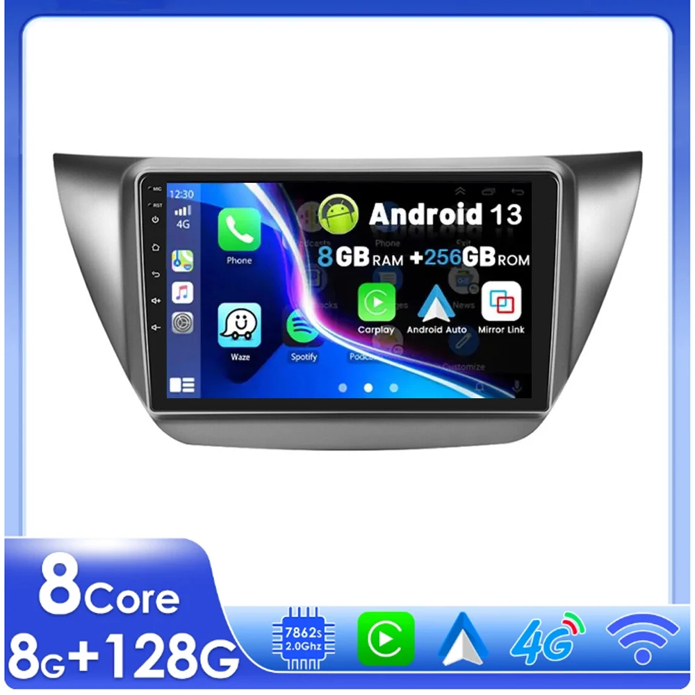 

Автомагнитола на Android 13, мультимедийный видеоплеер для Mitsubishi Lancer 9 CS 2000 -2009 2010 с навигацией, BT, FM, GPS, 2DIN, 4G, Carplay