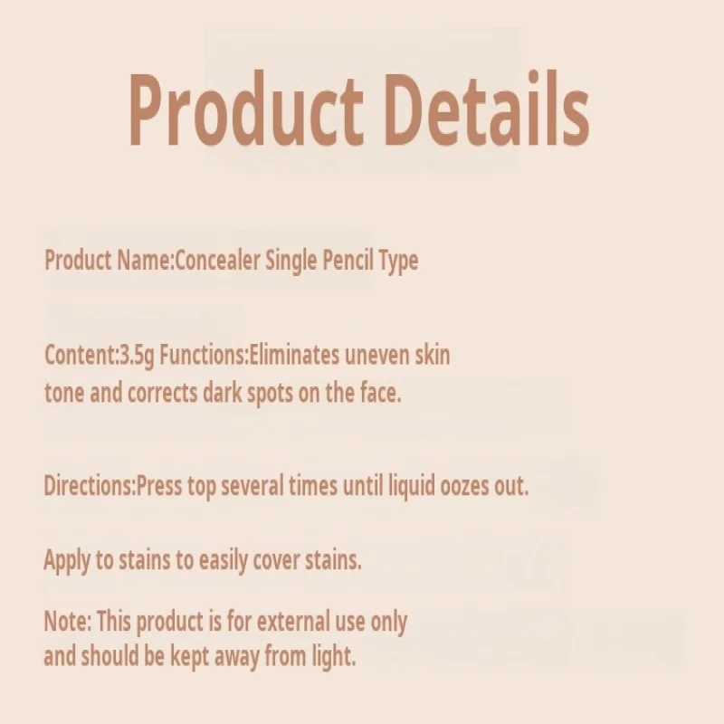 Push Concealer Cover occhiaie occhiaie macchie di brufoli strappo trogolo illuminare tenere trucco pennello viso correttore crema liquida