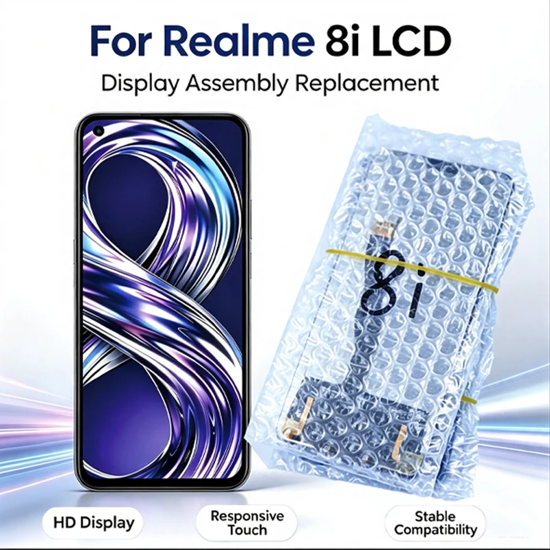 RMX3151 New Tested 8i LCD Touch Screen Digitizer Display Assembly For Oppo Realme 8i Replacement Repair Phone Screen Spare Parts