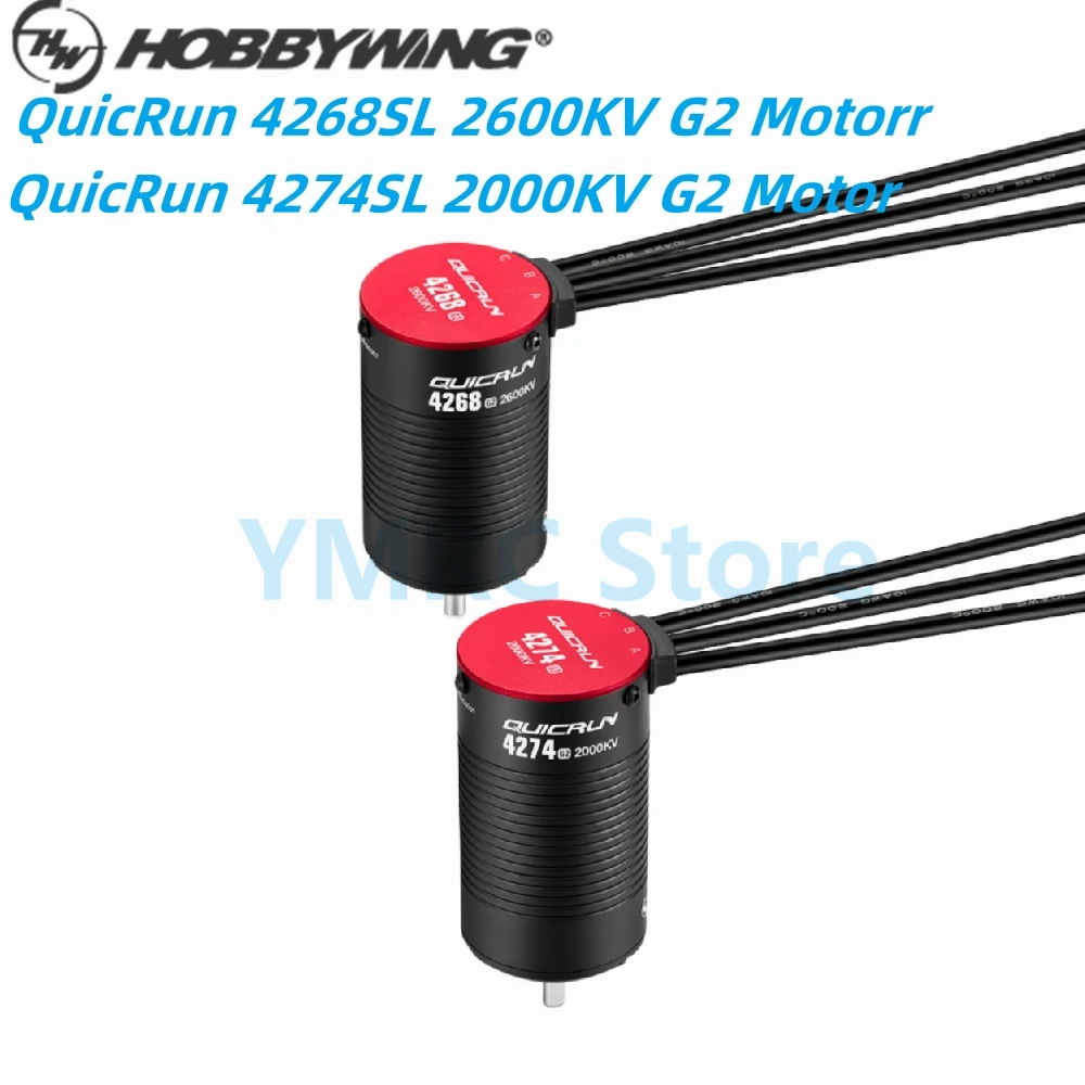 

Hobbywing QuicRun 4274SL 2000KV G2 QuicRun 4268SL 2600KV G2 Brushless Sensorless Motor for 1/8th Truck,1/10th Monster Truck