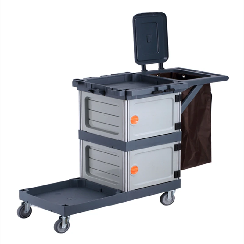 عربة تنظيف متعددة الوظائف للفنادق، وإدارة الممتلكات، وعربة تنظيف فعالة عالية السعة للسوبر ماركت