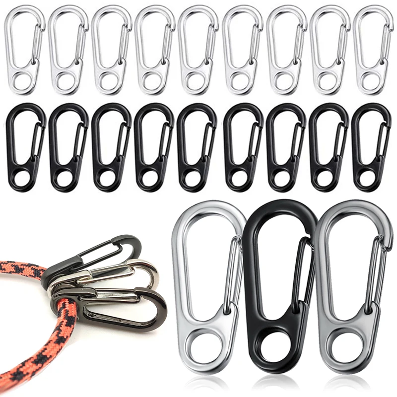 

1-5pcs Lobster Clasp Buckle Keychian Mini Carabiners Outdoor Camping Hiking Buckles Alloy Spring Snap Hooks Keychains Tool Clips