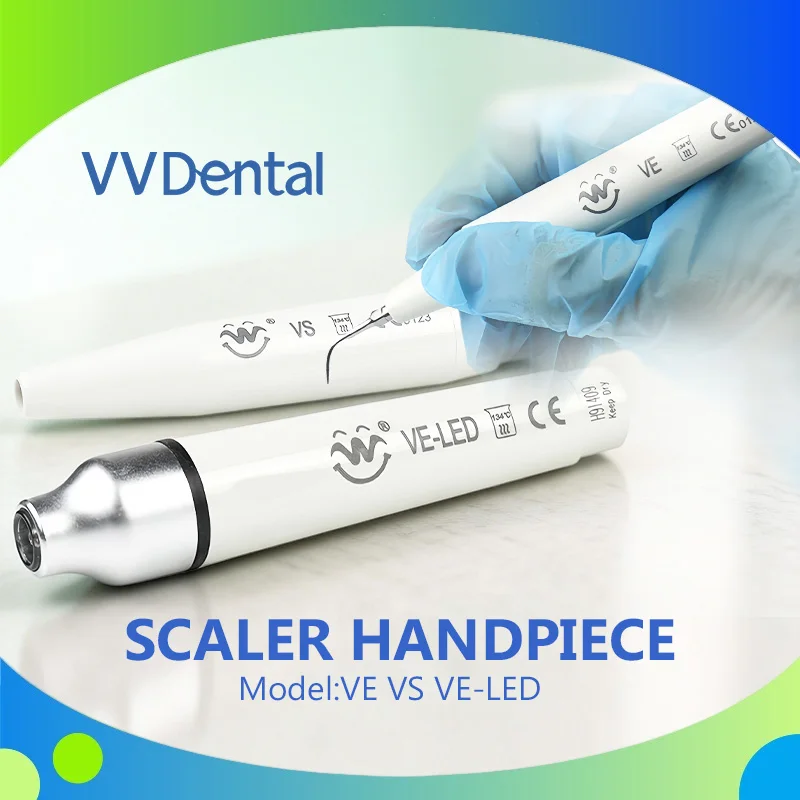 Sterilizable Piezo Handpiece Built-in Light LED Handle for Ultrasonic Scaler Compatible w/ Woodpecker Satelec Dentistry Tools