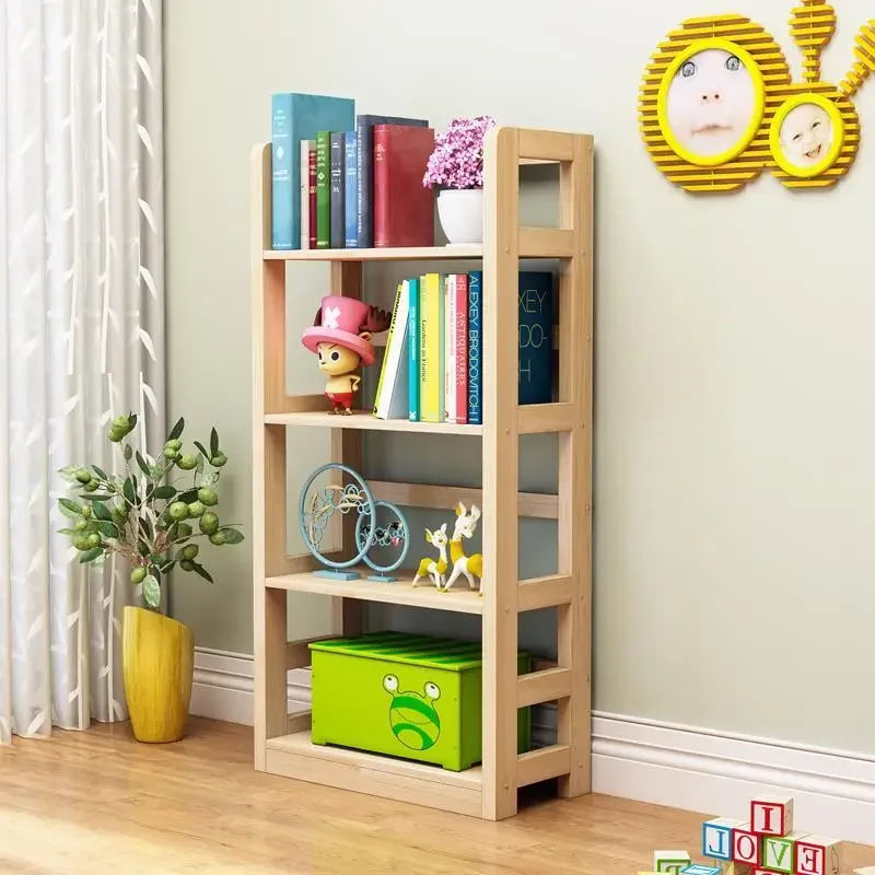 Solid Wood Children's Floor Combination Simple Modern Simple Creative Storage Rack Multi-layer