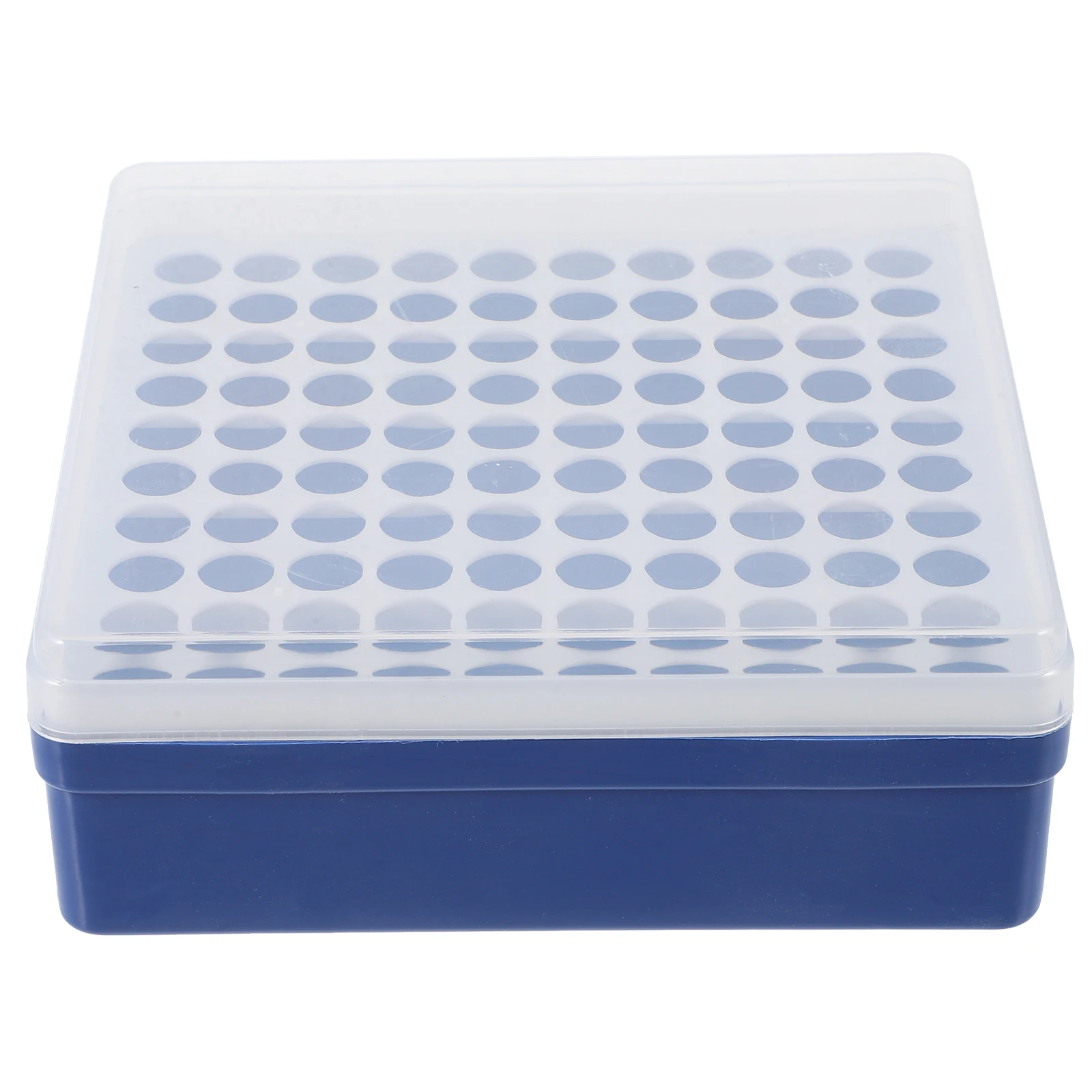 Test Tubes Box 100 Holes Reusable Laboratory Organizer Sampling Tube Storage Case Plastic Test Tube Holder Testing Tubes Box