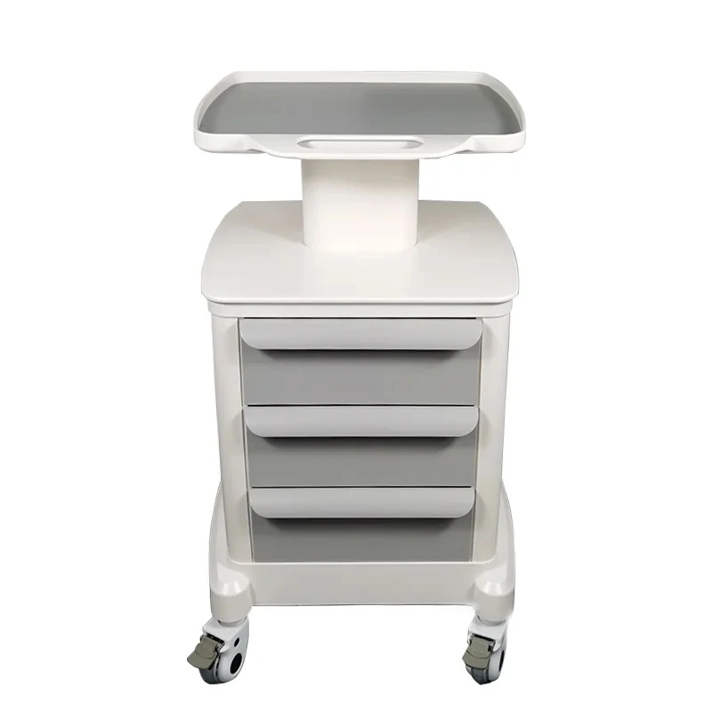 Mobile Storage Cart Dental Clinic Beauty Instrument Tool Trolley Bracket Dental Scanner Cart Storage Auxiliary Cart with Wheels