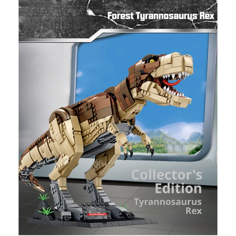 

T-Rex Dinosaur Building Blocks Set - Simulated Dinosaur Model Building Toy Series for Boys