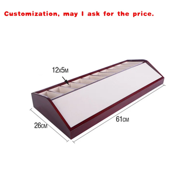 

custom.Ready to Ship Clothes Store Props Paint Belt Display Rack, Multi Grid Wooden Men's and Women's Belts Display and Storage